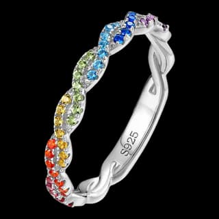 S925 Sterling Silver Multicolor Zircon Ring — JKW-C13EFBEB3B11-V001