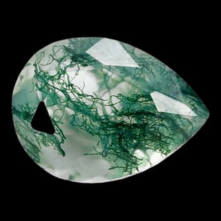 Pear-Cut Natural Moss Agate Loose Gemstone — JKW-60418CC2B776-V001