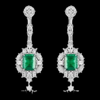 S925 Sterling Silver Lab-Grown Sapphire Stud Earrings (Pair) — JKW-B54A7978C80A-V001