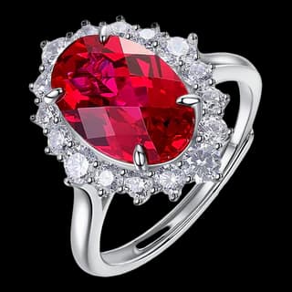 S925 Sterling Silver Lab-Grown Ruby Ring — JKW-A0DAAF77B710-V001