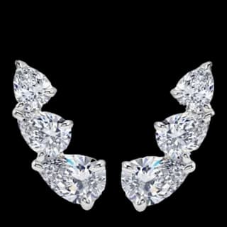 S925 Sterling Silver Lab-Grown Diamond Stud Earrings (Pair) — JKW-8C17D756DEDD-V001