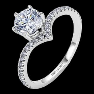 S925 Sterling Silver Lab-Grown Diamond Ring — JKW-E1290822243D-V001