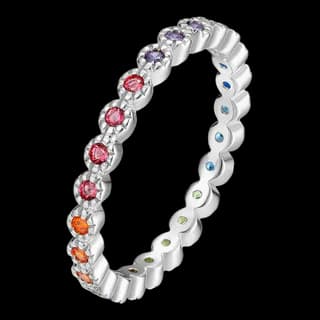 S925 Sterling Silver Multicolor Zircon Ring — JKW-4AAE00280E24-V001