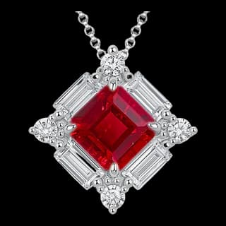 S925 Sterling Silver Lab-Grown Ruby Necklace — JKW-E47A4D338AFD-V001