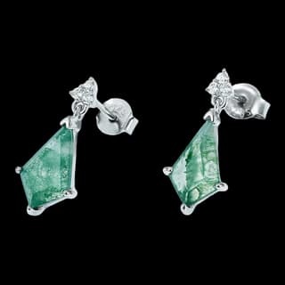 S925 Sterling Silver Moss Agate Jewelry Collection