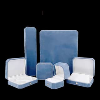 Octagonal Jewelry Presentation Box with Gold-Tone Clasp