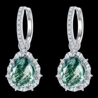 S925 Sterling Silver Moss Agate Jewelry Collection