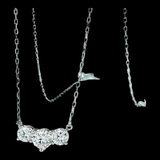 S925 Sterling Silver Moissanite Necklace — JKW-48245BF305E3-V001
