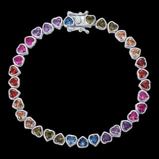 S925 Sterling Silver Multicolor Zircon Bracelet