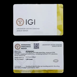 IGI Certification Service for CVD/HPHT Lab-Grown Diamonds
