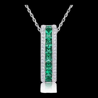 S925 Sterling Silver Lab-Grown Emerald Jewelry Collection