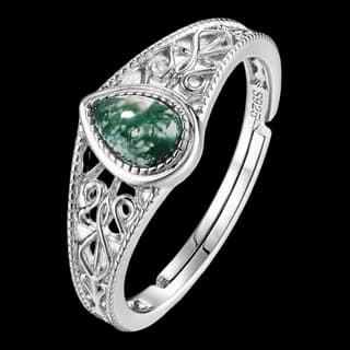 S925 Sterling Silver Moss Agate Ring — JKW-B5A65DFC5226-V001