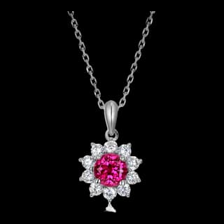 S925 Sterling Silver Lab-Grown Ruby Necklace Collection