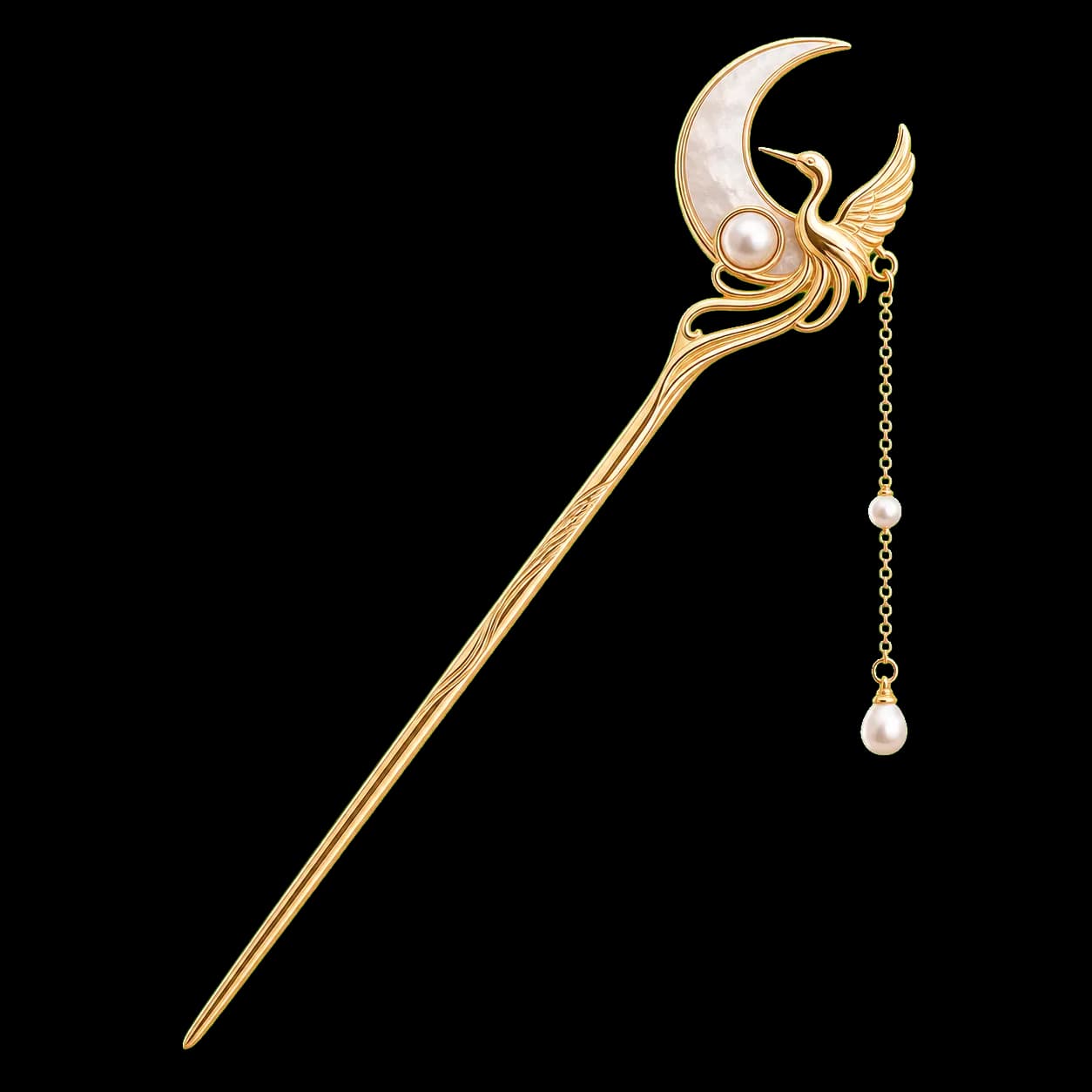 Crane Moon Hairpin transparent product image
