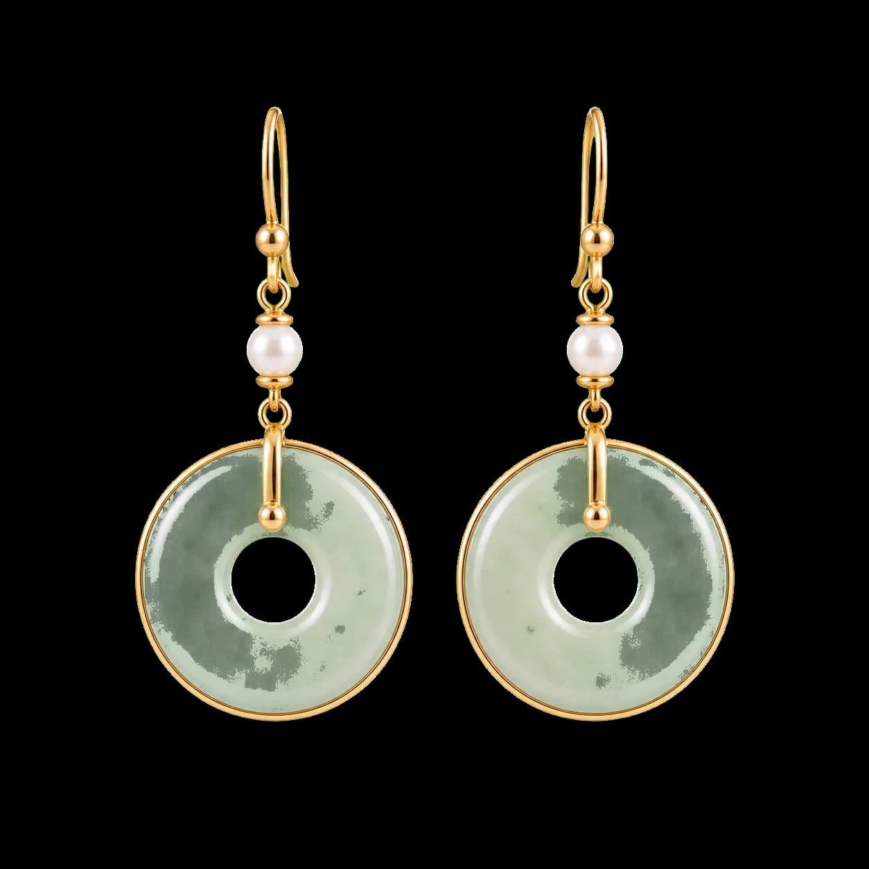 Jade Bi Disc Everyday Earrings transparent product image