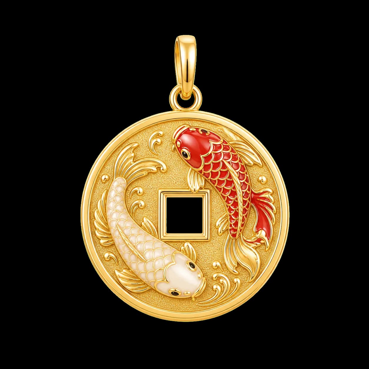 Koi Abundance Coin Charm transparent product image