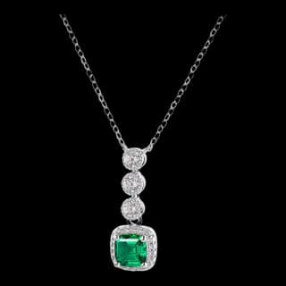 S925 Sterling Silver Lab-Grown Emerald Necklace Collection