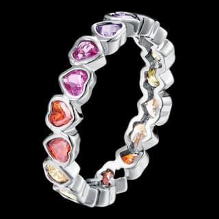 S925 Sterling Silver Multicolor Zircon Ring