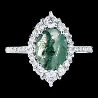 S925 Sterling Silver Moss Agate Ring — JKW-6B97313B0615-V001