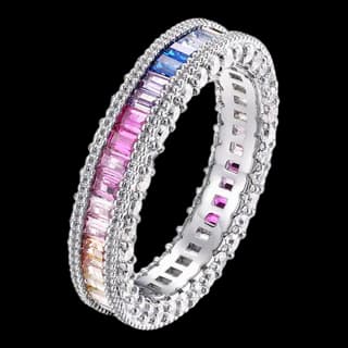 S925 Sterling Silver Multicolor Zircon Ring — JKW-47A955AF26DE-V001