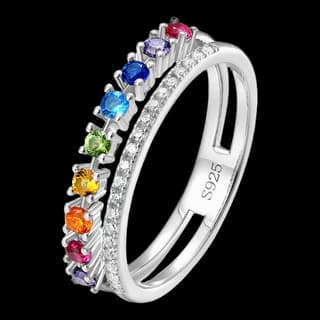 S925 Sterling Silver High-Carbon Diamond Ring — JKW-1CB20DECBF2A-V001