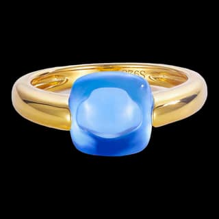 S925 Sterling Silver Synthetic Blue Crystal Ring — JKW-4C261A4DB3CB-V001
