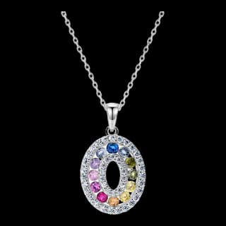 S925 Sterling Silver Multicolor Zircon Necklace — JKW-E0466AC560D3-V001