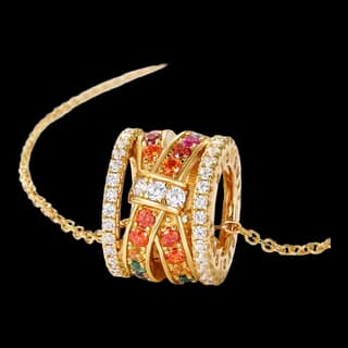 S925 Sterling Silver Multicolor Zircon Pendant — JKW-174D91A96E9A-V001