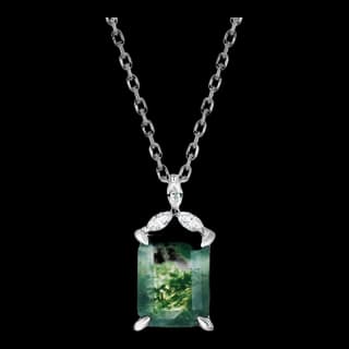 S925 Sterling Silver Moss Agate Pendant — JKW-2D4795286475-V001