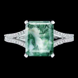S925 Sterling Silver Moss Agate Ring — JKW-2ADB556475C3-V001