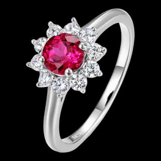 S925 Sterling Silver Lab-Grown Ruby Ring — JKW-47847EEF52B0-V001