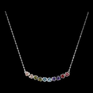 S925 Sterling Silver Multicolor Zircon Necklace — JKW-53E5CDD7941F-V001