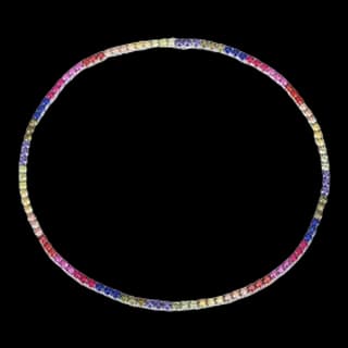 S925 Sterling Silver Multicolor Zircon Necklace — JKW-C261AFF5C99A-V001