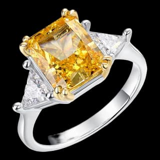 S925 Sterling Silver High-Carbon Diamond Ring — JKW-24222B352788-V001
