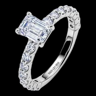 S925 Sterling Silver Lab-Grown Diamond Ring — JKW-FCD40537E84B-V001