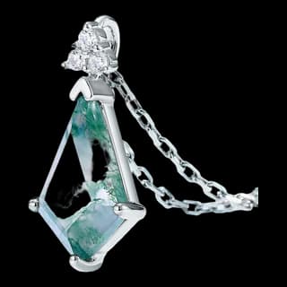 S925 Sterling Silver Moss Agate Pendant — JKW-CDF71D2026FE-V001