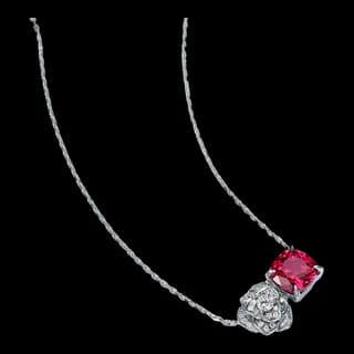 S925 Sterling Silver Lab-Grown Ruby Necklace — JKW-EC8D719879DD-V001
