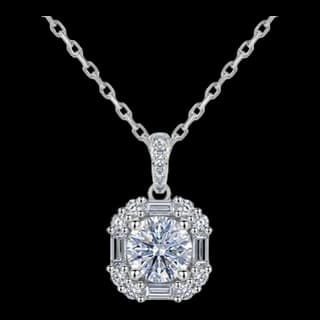 S925 Sterling Silver Lab-Grown Diamond Necklace — JKW-E3C2A29771DC-V001