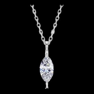 S925 Sterling Silver Lab-Grown Diamond Necklace — JKW-7F657739BB47-V001