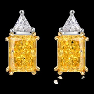 S925 Sterling Silver High-Carbon Diamond Stud Earrings (Pair) — JKW-25BE06878DC7-V001