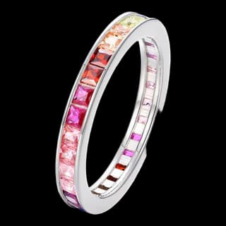 S925 Sterling Silver Multicolor Zircon Ring — JKW-E8116AD0411D-V001