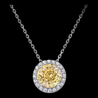 S925 Sterling Silver Zircon Necklace — JKW-77A0E3E77732-V001