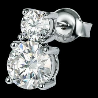 S925 Sterling Silver Moissanite Stud Earrings (Pair) — JKW-74131A64290D-V001