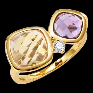 S925 Sterling Silver Synthetic Citrine Ring — JKW-28680B32891C-V001