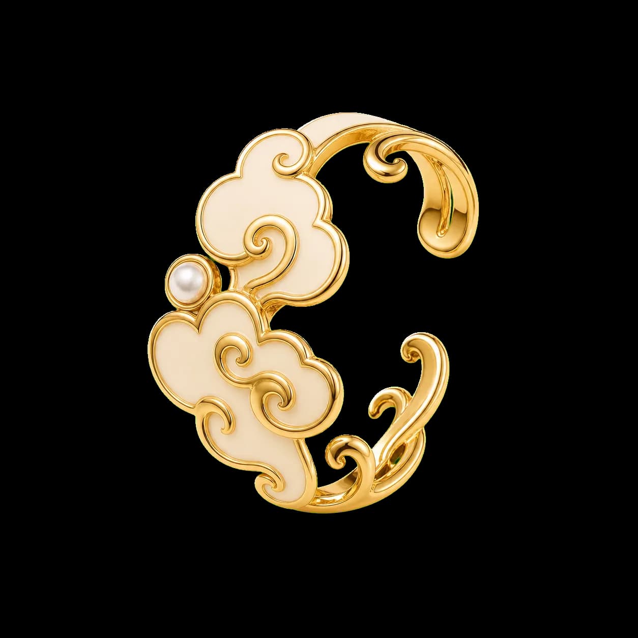 Auspicious Cloud Ear Cuff transparent product image