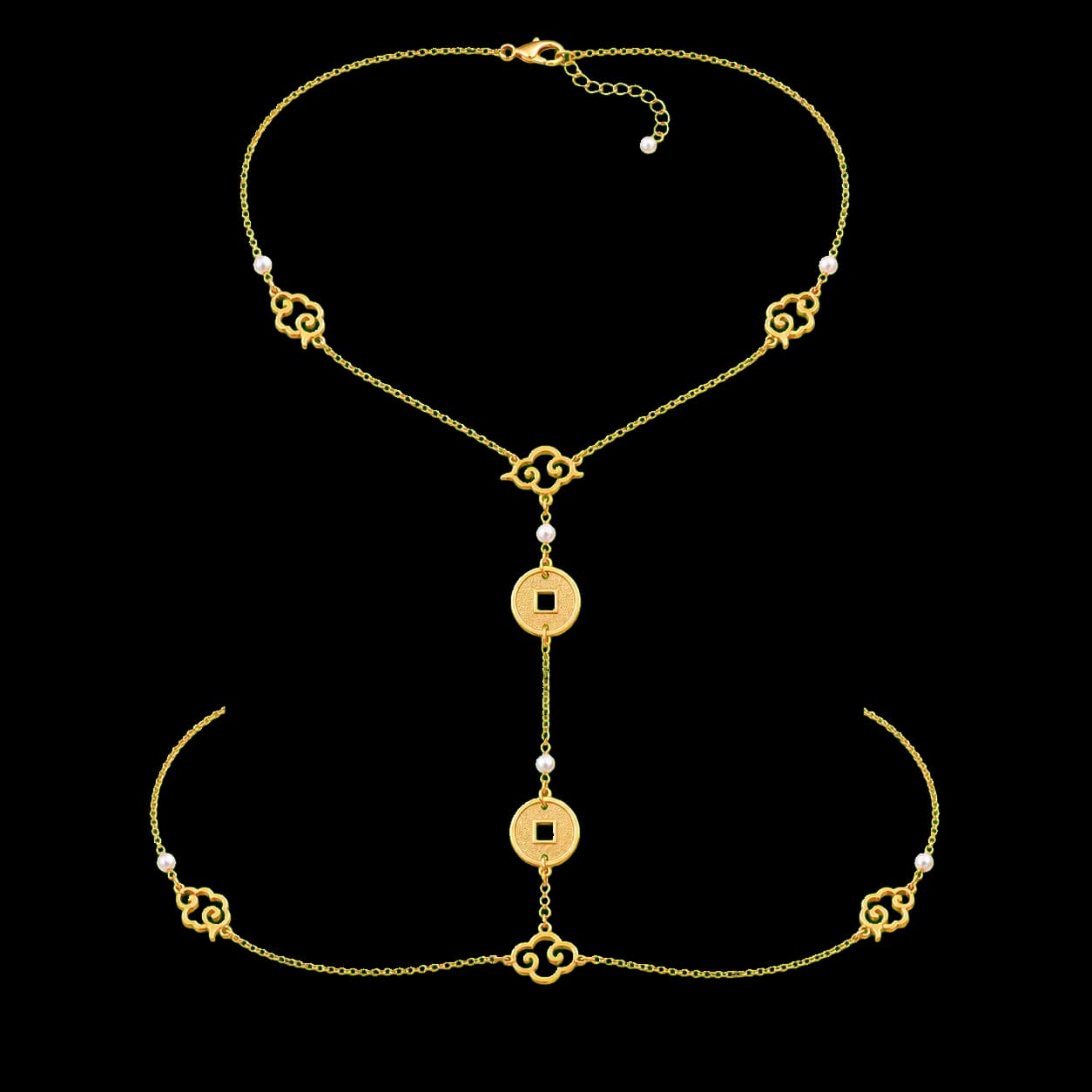 Cloud Coin Delicate Body Chain transparent product image