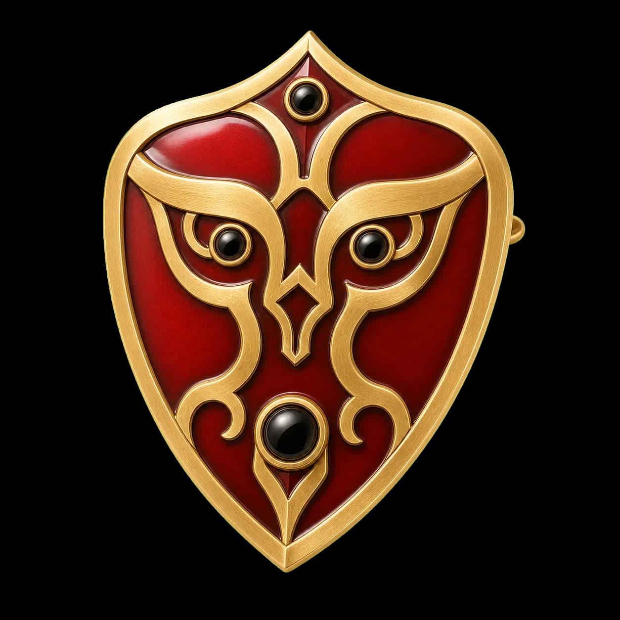 Door Guardian Shield Brooch transparent product image