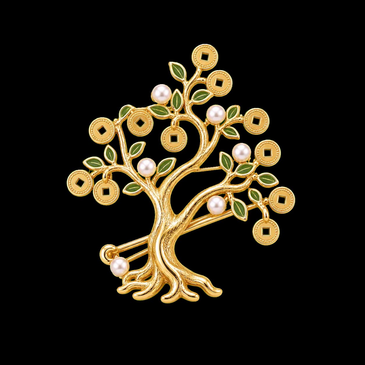 Money Tree Pearl Brooch transparent product image