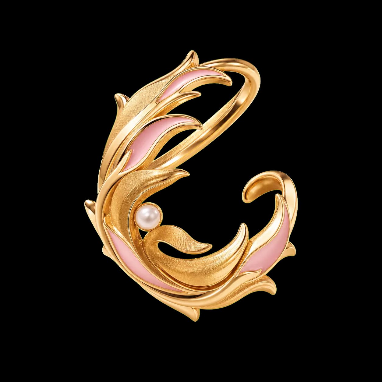 Nine-Tailed Fox Arc Ear Cuff transparent product image