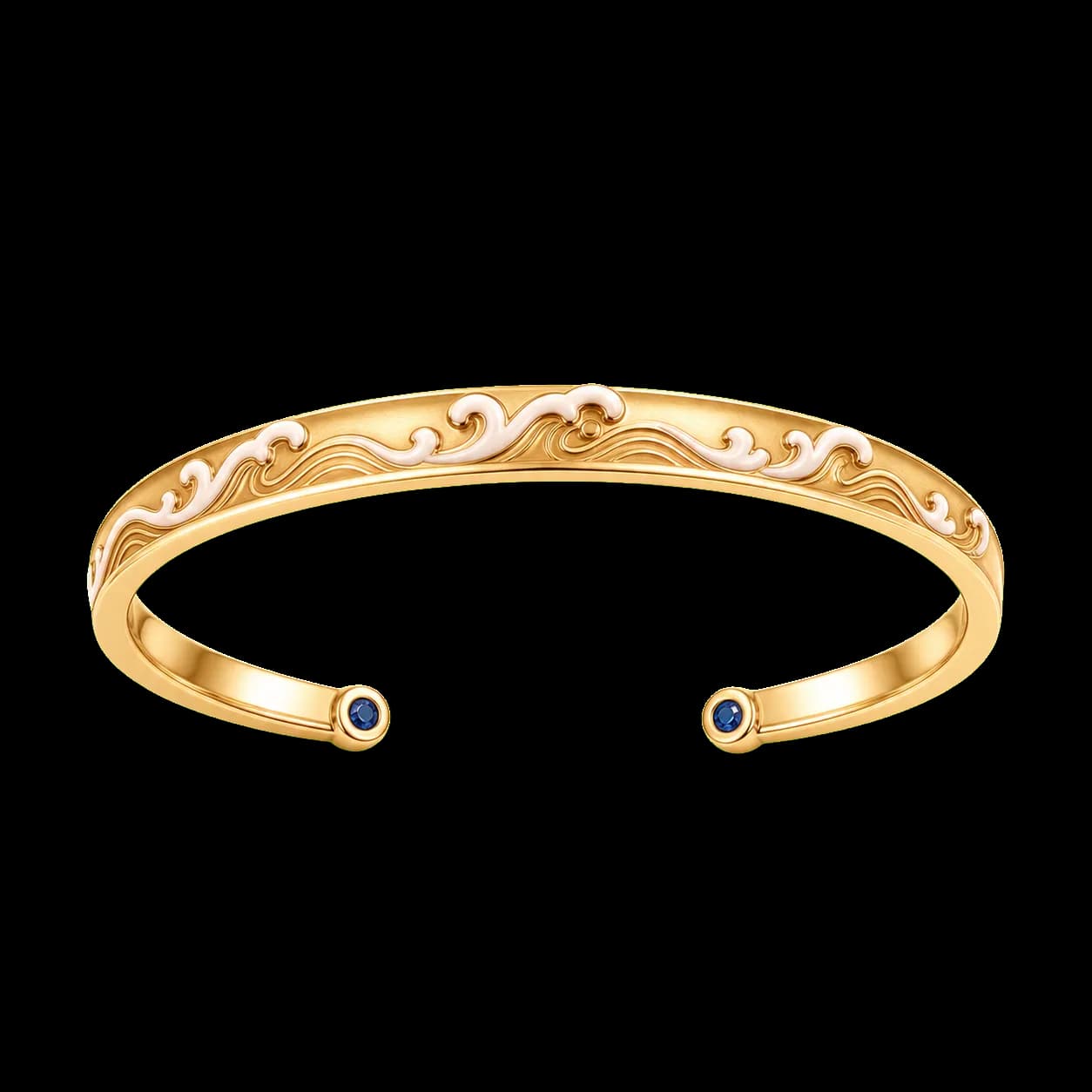 Ocean Wave Slim Bangle transparent product image